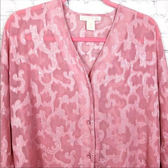 Vintage Sheer Floral Button Up Blouse - Picture 5 of 8